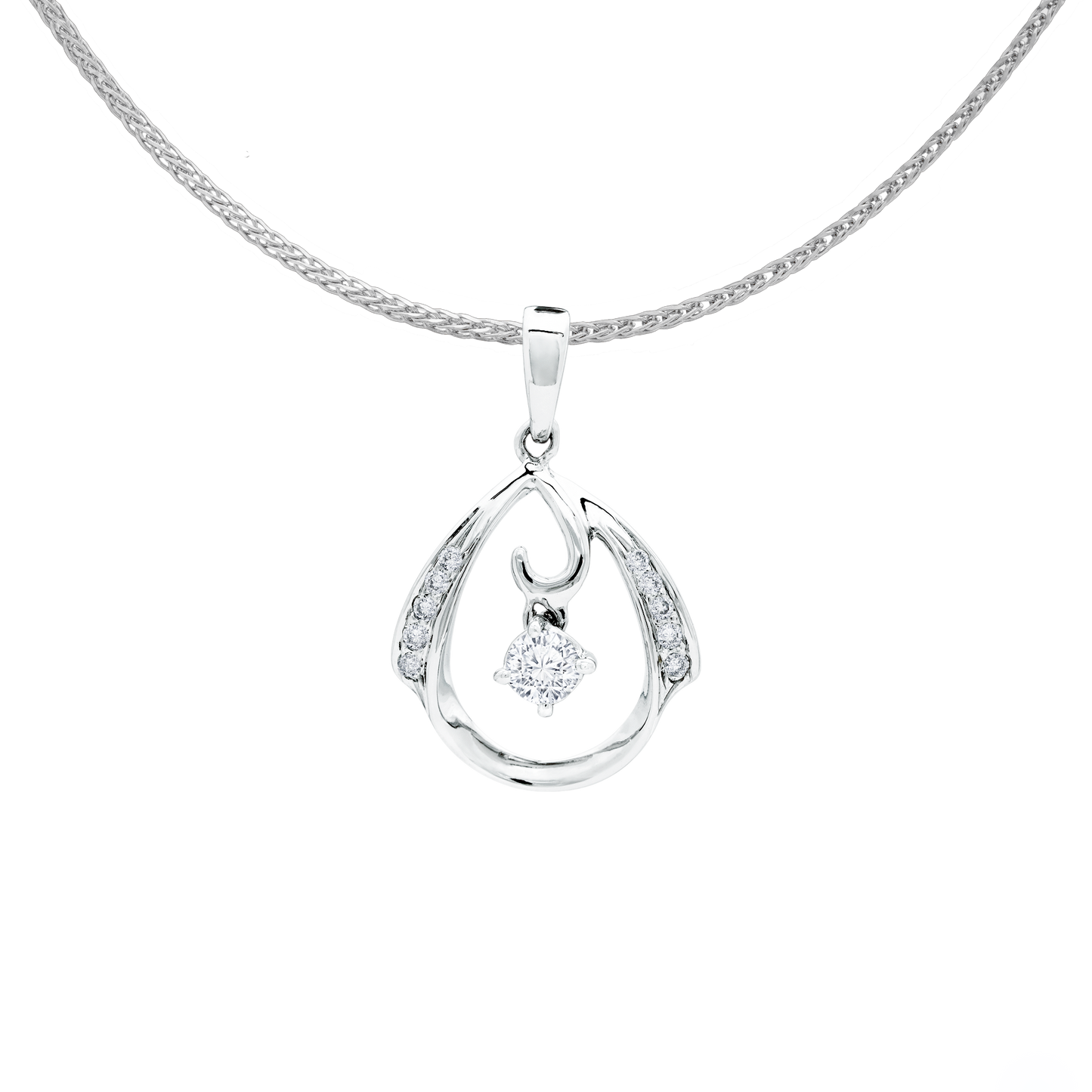 Diamond Pendant – FMP0031 (Without 18K Gold Necklace)