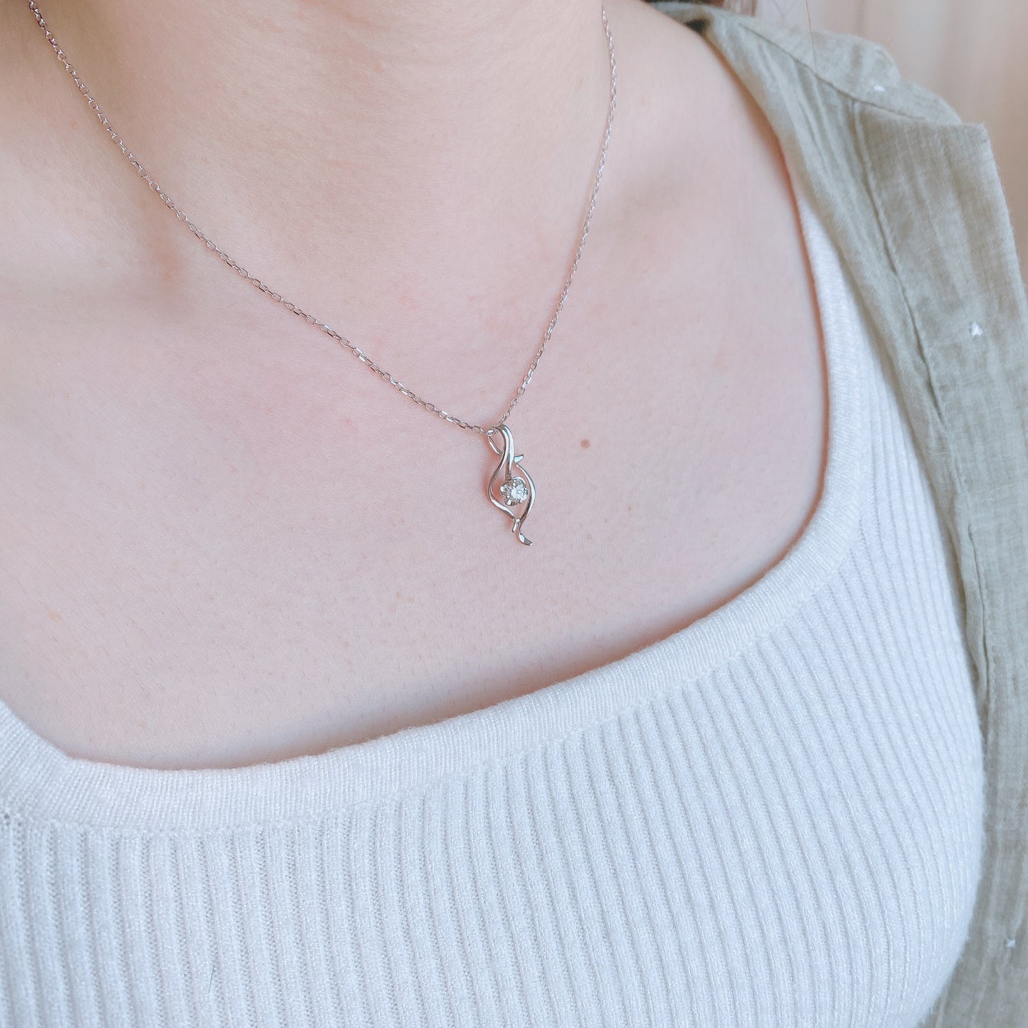 鑽石吊墜 – FMP0664 (不連18K金頸鏈)