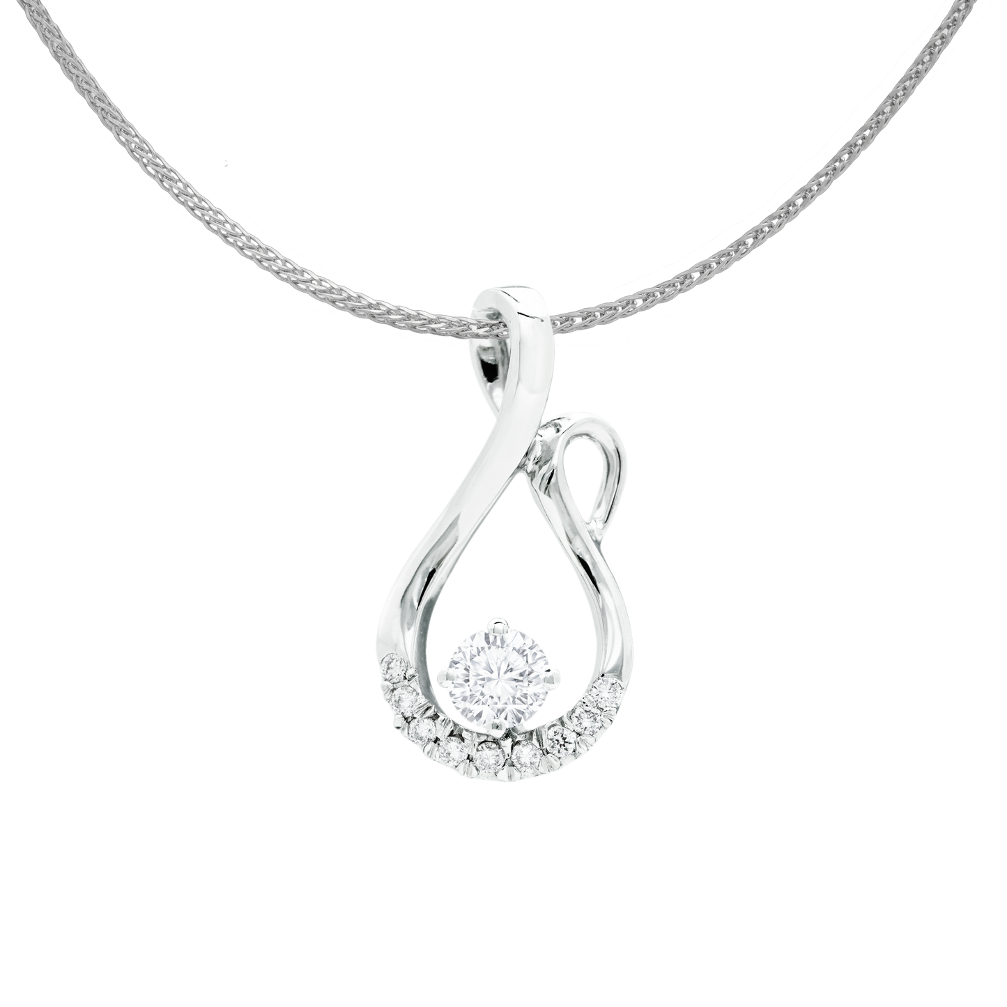 Diamond Pendant – FMP0483 (Without 18K Gold Necklace)